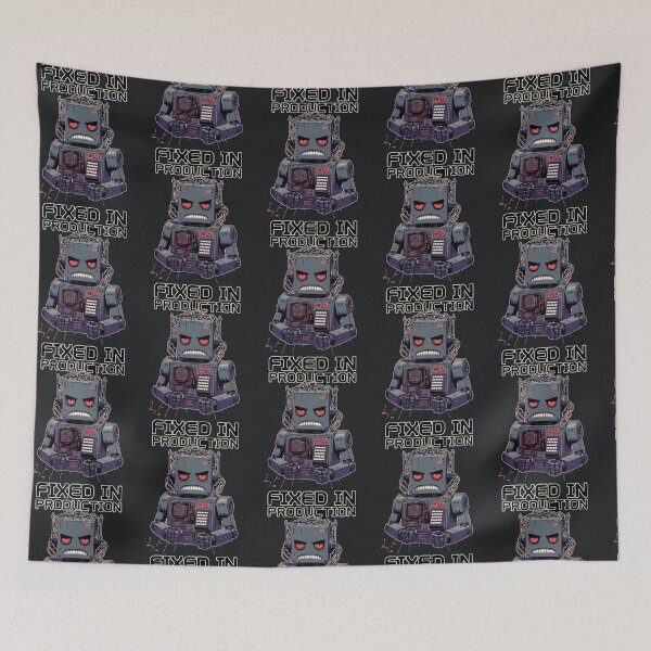 Item preview, Fixed In Production – Funny Angry Robot Meme designed and sold by Taans-Creation.