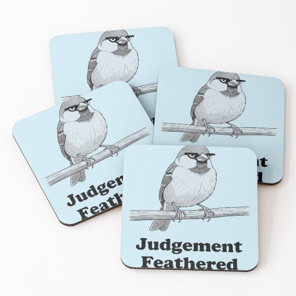 Item preview, Judgement Feathered Grumpy Sparrow designed and sold by SillyPawsStudio.