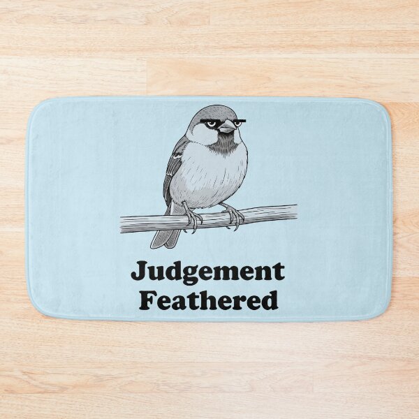 Item preview, Judgement Feathered Grumpy Sparrow designed and sold by SillyPawsStudio.