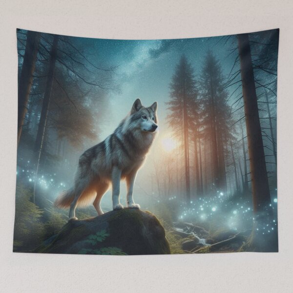 Item preview, mystical wolf moonlight design designed and sold by Dogandesighn.