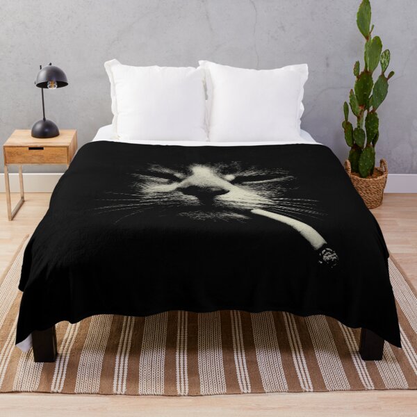 Item preview, Cool Orange Cat Smoking Cigarette Portrait designed and sold by k3rstman1.