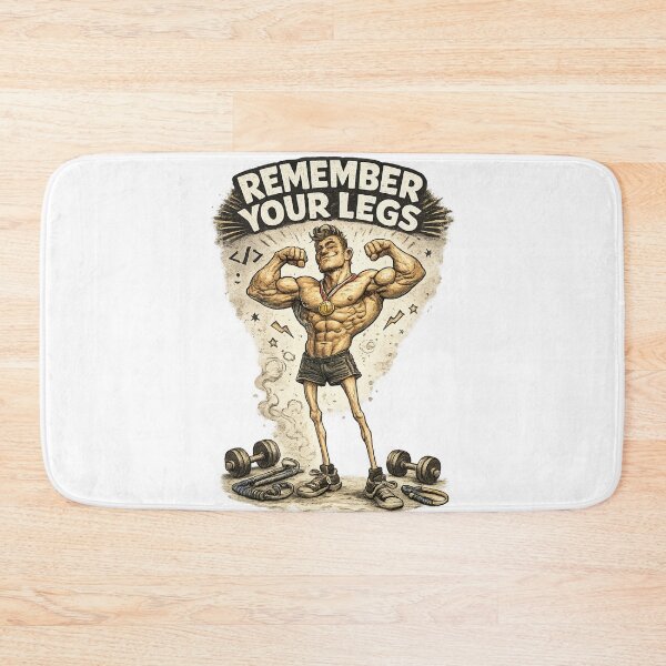 Item preview, Remember Your Legs – Funny Leg Day Gym Cartoon designed and sold by SpicyWind.