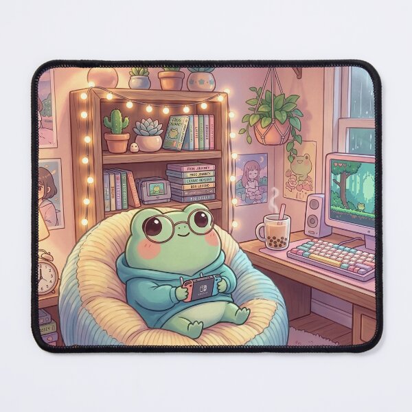 Item preview, Kawaii Frog Gamer Cozy Beanbag Aesthetic Gaming - T-Shirt & Stickers designed and sold by ZyxDes.
