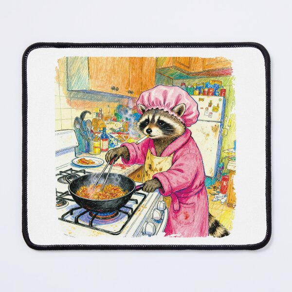 Item preview, Funny Cooking Raccoon. designed and sold by EunsooLee.