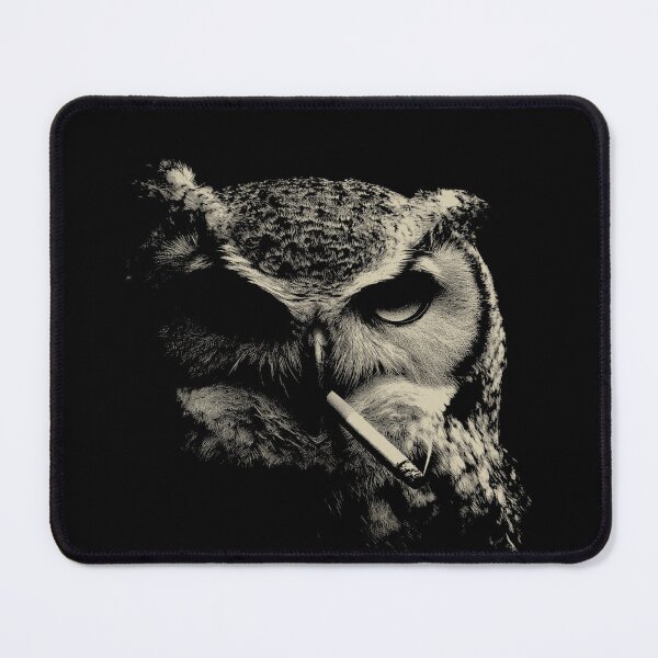 Item preview, Low Key Smoking Owl Portrait designed and sold by k3rstman1.