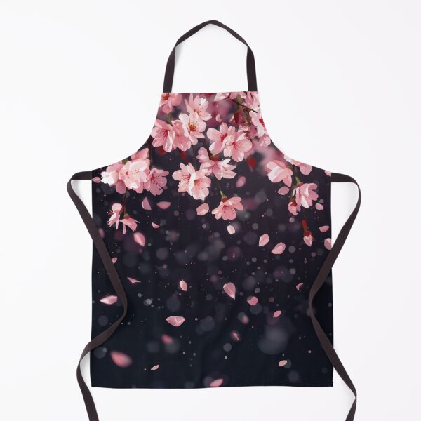 Item preview, Vibrant Cherry Blossoms Falling in Midnight Garden designed and sold by LakLuxe studio .