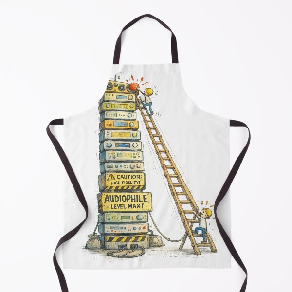 Item preview, Audiophile Level MAX – Funny Hi-Fi Stack Cartoon (Audio Nerd Humor) designed and sold by SpicyWind.