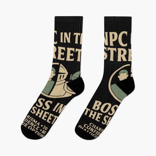 Item preview, NPC in the Streets, Boss in the Sheets – RPG Humour Tee designed and sold by WhisperFrame.