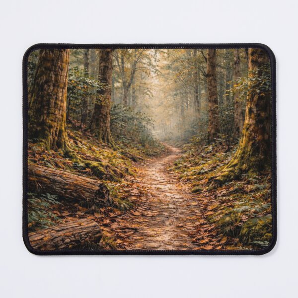 Item preview, Ancient Woodland Path at Autumn Dusk: Moody Forest Wall Art | Dark Academia Nature Print | The Vale Record designed and sold by Element Horizon Studio.