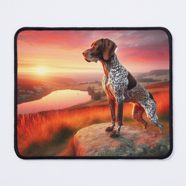 Item preview, German Shorthaired Pointer – Sunset Elegance Emblem designed and sold by Dogandesighn.