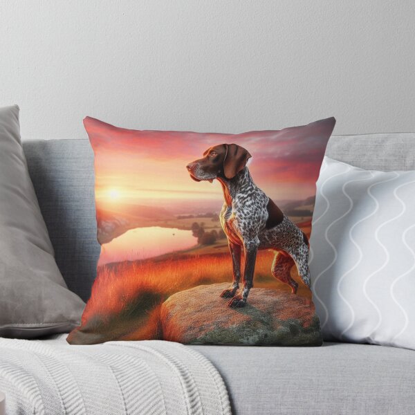 Item preview, German Shorthaired Pointer – Sunset Elegance Emblem designed and sold by Dogandesighn.