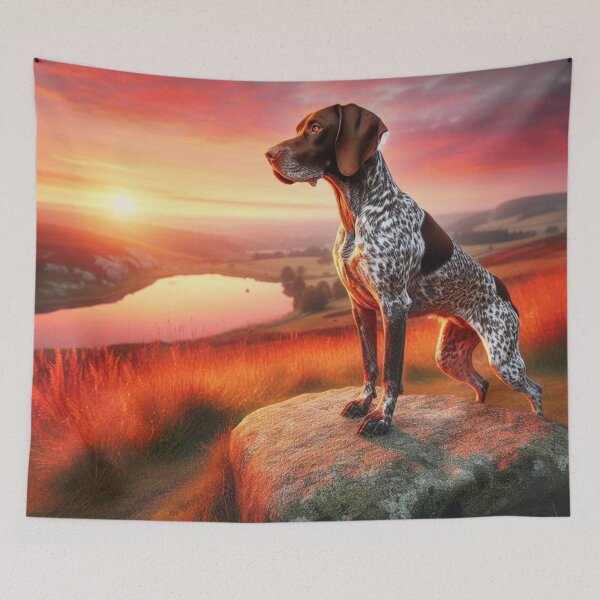 Artikelvorschau, Deutsch Kurzhaar – Emblem „Sunset Elegance“ entworfen und verkauft von Dogandesighn.