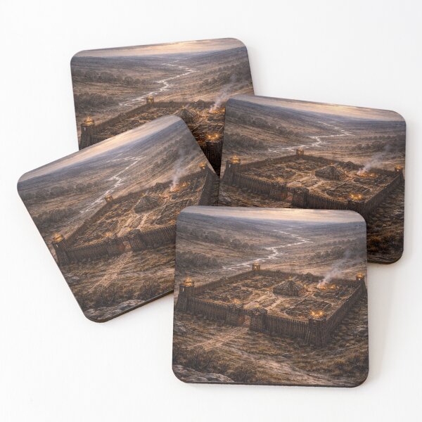 Item preview, Roman Frontier Fort at Winter Dusk | Ancient Britain Landscape Wall Art | Dark Academia Historical Print | The Vale Record designed and sold by Element Horizon Studio.