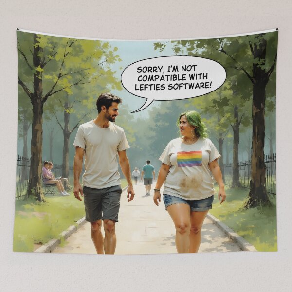 Item preview, Sorry, I'm Not Compatible with Lefties Software designed and sold by Huskyyy Designs.