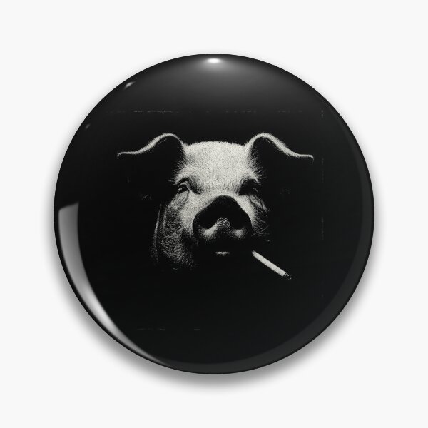Item preview, Low Key Pig Smoking Cigarette Portrait designed and sold by k3rstman1.