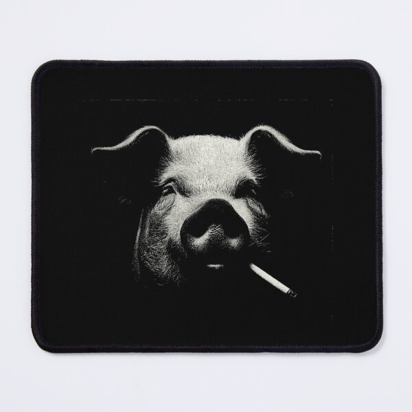 Item preview, Low Key Pig Smoking Cigarette Portrait designed and sold by k3rstman1.