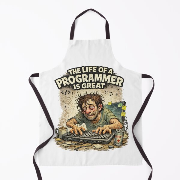 Item preview, The Life of a Programmer Is Great – Funny Coder Cartoon designed and sold by SpicyWind.