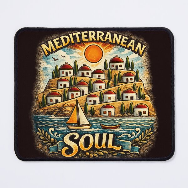Item preview, Mediterranean Soul t-shirt, Greek Island Aesthetic, Holiday Art, designed and sold by treesdesign.