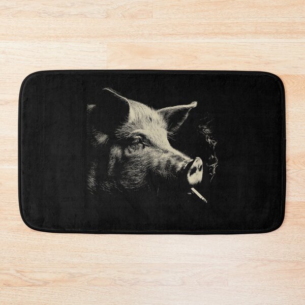 Item preview, Low Key Pig Smoking Cigarette Portrait designed and sold by k3rstman1.