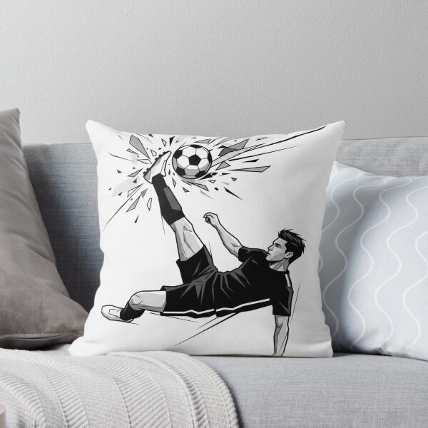 Item preview, Dynamic Soccer Bicycle Kick - Minimalist Geometric Sport Art designed and sold by Line & Shade.