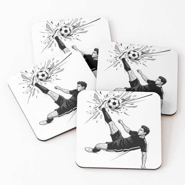Item preview, Dynamic Soccer Bicycle Kick - Minimalist Geometric Sport Art designed and sold by Line & Shade.