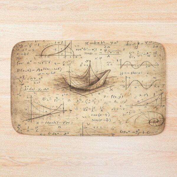 Item preview, Mathematical Voyage – Vintage Paper Boat Blueprint on Parchment designed and sold by SpicyWind.