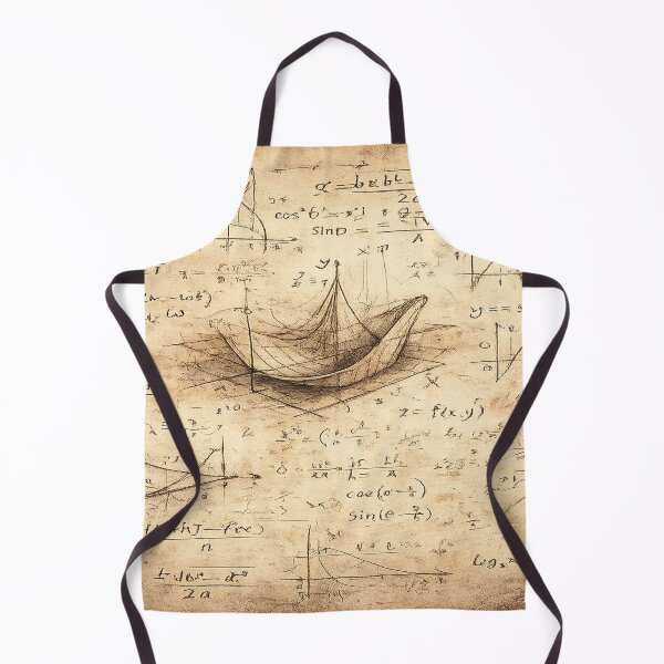 Item preview, Mathematical Voyage – Vintage Paper Boat Blueprint on Parchment designed and sold by SpicyWind.