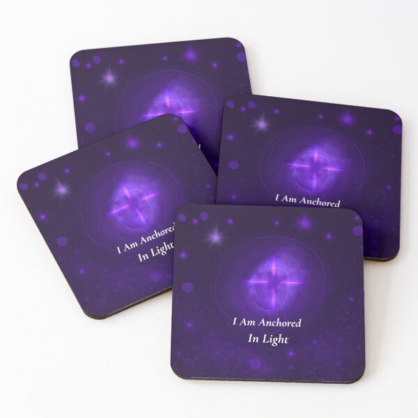Item preview, I Am Anchored In Light – Mystic Purple Cosmic Alignment Art designed and sold by MysticPurpleHue.