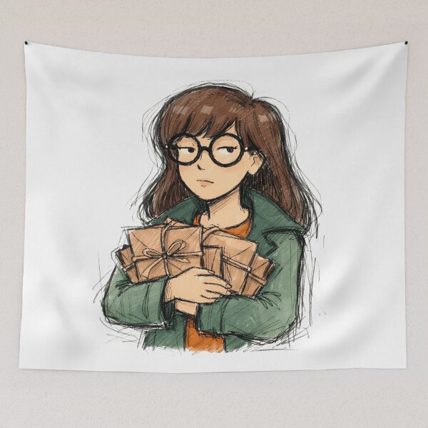 Item preview, DARIA MORGENDORFFER WITH VINTAGE ENVELOPES designed and sold by LIS AND MELIVERSO.