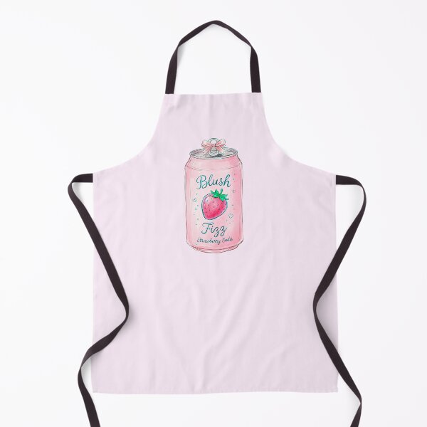 Item preview, Blush Fizz Strawberry Soda – Soft Girly Pastel Aesthetic Illustration designed and sold by Verycutethings.