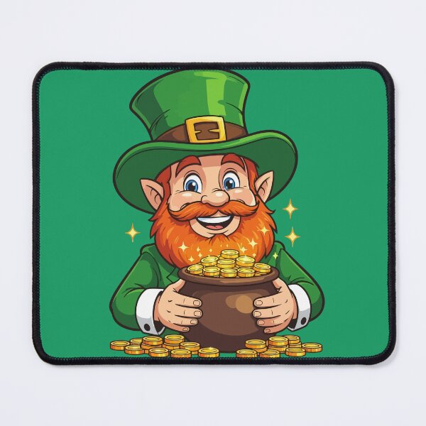 Item preview, Grins And Coffers Galore Cartoon Leprechaun designed and sold by taiche.