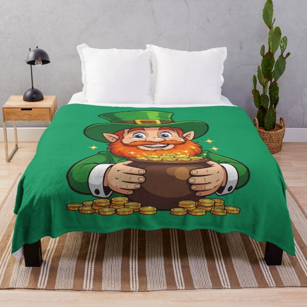 Item preview, Grins And Coffers Galore Cartoon Leprechaun designed and sold by taiche.