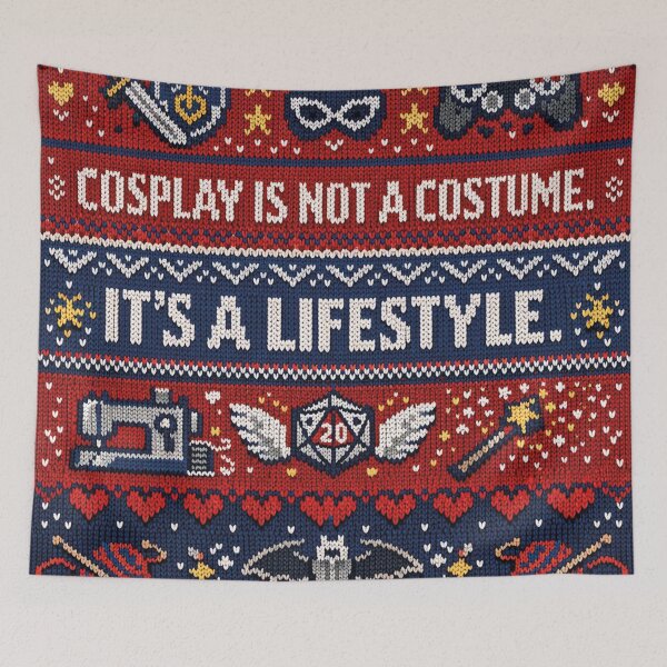 Item preview, Cosplay is a lifestyle. Funny saying. Knitting pattern. designed and sold by Mauswohn.