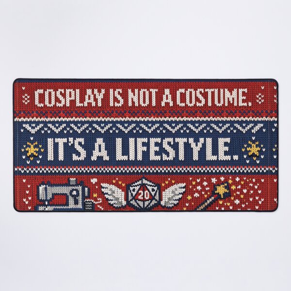Item preview, Cosplay is a lifestyle. Funny saying. Knitting pattern. designed and sold by Mauswohn.
