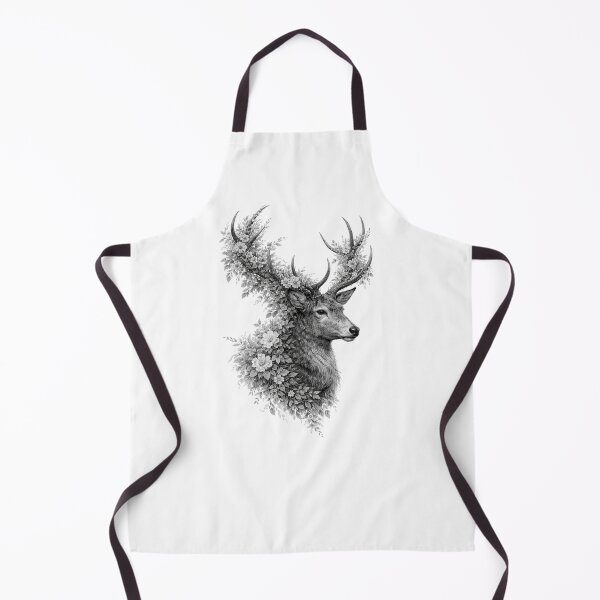 Item preview, Floral Deer Portrait Fine Art Tee designed and sold by Morna123.