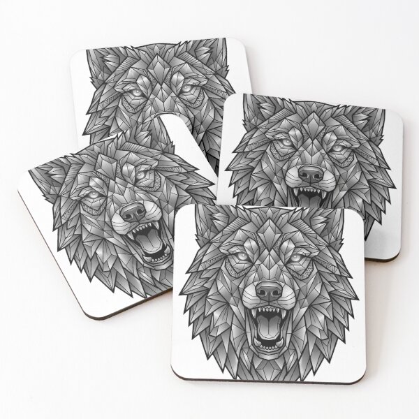 Item preview, Geometric Alpha Wolf - Modern Tribal Line Art designed and sold by Line & Shade.