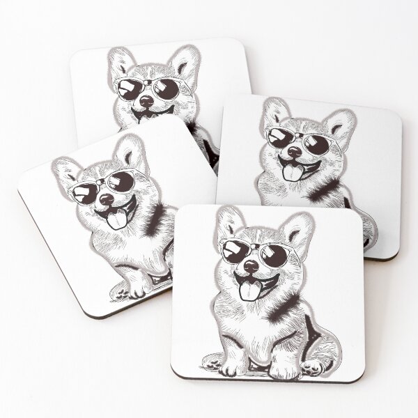 Item preview, Cool Corgi Puppy with Sunglasses | Sketch Art designed and sold by HopeAndHustle.