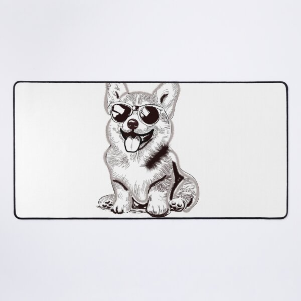 Item preview, Cool Corgi Puppy with Sunglasses | Sketch Art designed and sold by HopeAndHustle.