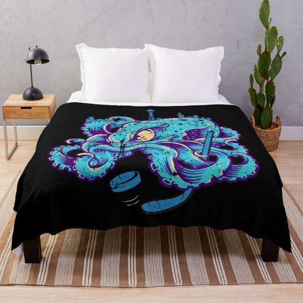 Item preview, Seattle Ice Hockey Kraken Playing Hockey Skyline designed and sold by DaikiS.