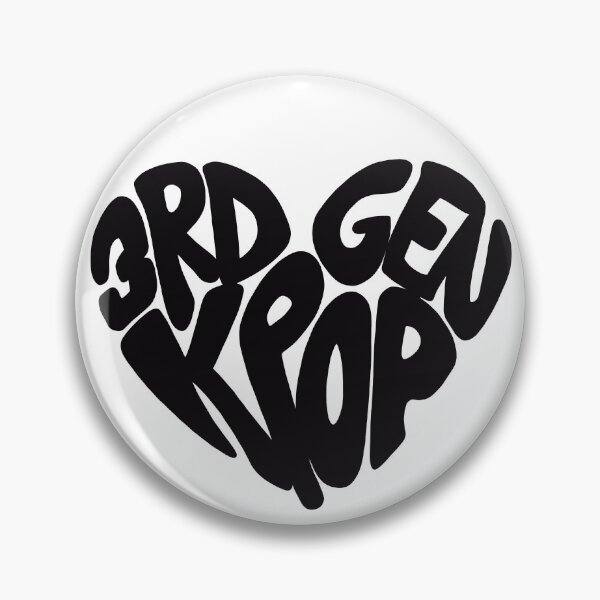 Item preview, 3rd Gen Kpop Heart Black designed and sold by PNWBeePhotos.