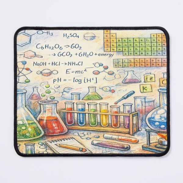 Item preview, Chemistry Lab Sketch in Colored Pencils designed and sold by SpicyWind.