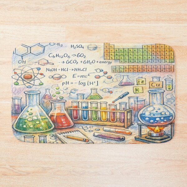 Item preview, Chemistry Lab Sketch in Colored Pencils designed and sold by SpicyWind.