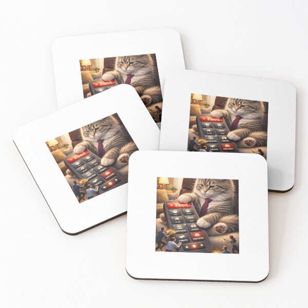 Item preview, Cat Owner Remote Control – Funny Pet Life Illustration designed and sold by LovelyCatGalaxy.