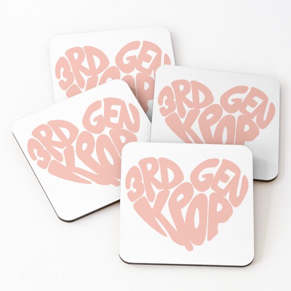Item preview, 3rd Gen Kpop Heart Coral Pink designed and sold by PNWBeePhotos.