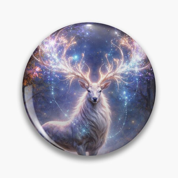Item preview, Celestial Spirit Deer – Magical Forest Guardian Fantasy Art designed and sold by DrakariArt.
