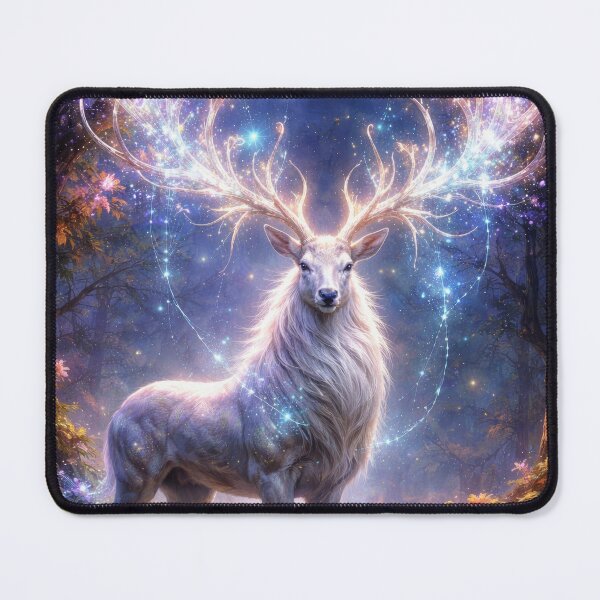 Item preview, Celestial Spirit Deer – Magical Forest Guardian Fantasy Art designed and sold by DrakariArt.