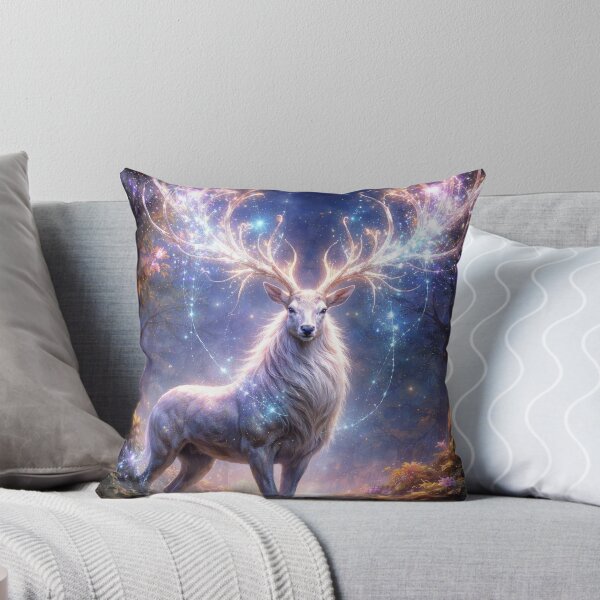 Item preview, Celestial Spirit Deer – Magical Forest Guardian Fantasy Art designed and sold by DrakariArt.