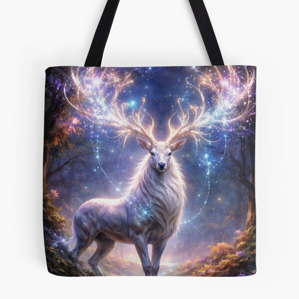 Item preview, Celestial Spirit Deer – Magical Forest Guardian Fantasy Art designed and sold by DrakariArt.