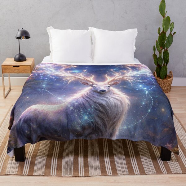 Item preview, Celestial Spirit Deer – Magical Forest Guardian Fantasy Art designed and sold by DrakariArt.
