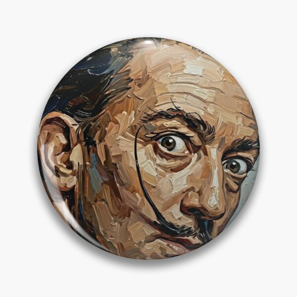 Item preview, The Persistence of Genius: Salvador Dalí Surrealist Impasto Portrait designed and sold by Art's Diner.